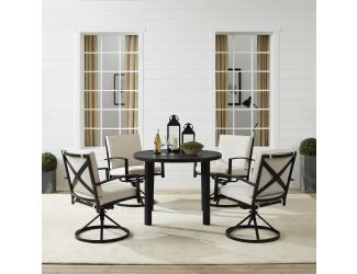 Kaplan 5Pc Outdoor Metal Round Dining Set