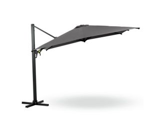 IF Collection -  10-Foot Square Offset Cantilever Patio Umbrella w/360 Rotation & Tilt - Grey