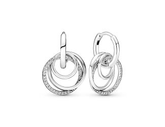Family Always Encircled Hoop Earrings