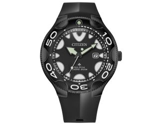 Men's Promaster Orca  Black Polyurethane Strap with Black dial