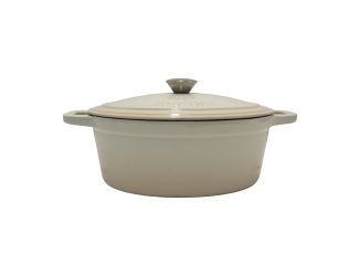 Neo 5qt Cast Iron Oval Cov Dutch Oven, Meringue