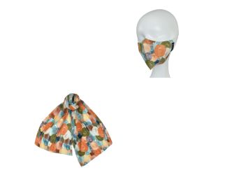 Zola Dotted Scarf With Matching Facemask