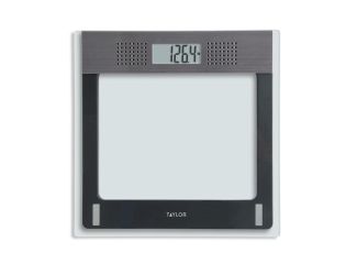 Clear Glass Digital Talking Bathroom Scale