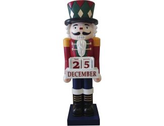 60-inch Fiberglass Nutcracker Figurine with Music and Countdown