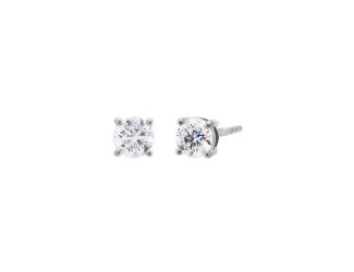 Lab Grown Solitaire 4 Prong Earring 14K Size 0.50 CT