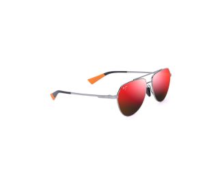Waiwai Polarized Sunglasses Shiny Ruthenium Frame Hawaii Lava Lens