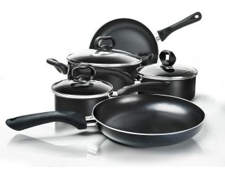 Evolve Hydrolon Nonstick 8pc Cookware Set Black