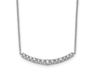 14K White Gold True Origin Lab Grown Diamond Pendant with Chain, .50ctw