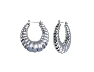PARIKHS Hollow Bamboo Hoop Earring in 925 Sterling Silver