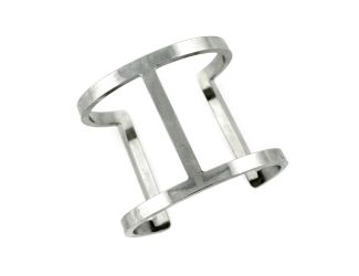 Silver Tone Cut Out Cuff Bracelet