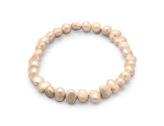 Champagne Freshwater Pearl Stretchy Bracelet