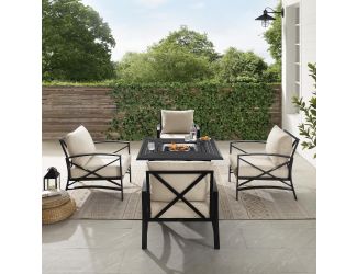 Kaplan 5Pc Outdoor Conversation Set W/Fire Table
