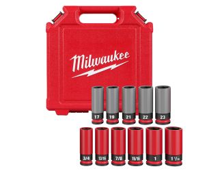 SHOCKWAVE Impact Duty 1/2" Drive SAE & Metric 11pc Lug Nut Wheel Socket Set