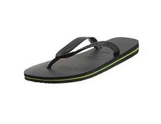 Mens Brazil Flip Flops-Black-9/10