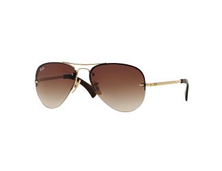 Semi-Rimless Aviator Sunglasses