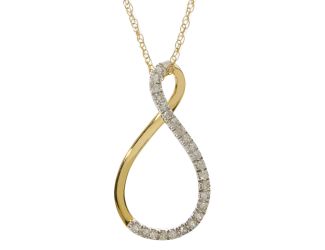 Yellow Gold Diamond Infinity Necklace