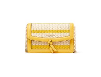 Knott Striped Straw Flap Crossbody - Morning Light
