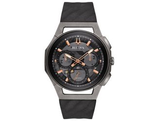 Men's Curv Collection Watch Black Rubber Strap