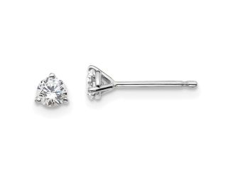 14K White Gold Lab Grown Diamond 1/3ctw 3 Prong Earrings