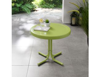 Retro Metal Side Table In Key Lime