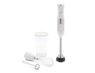 Variable Speed Immersion Hand Blender w/ Attachments White