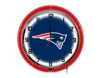 New England Patriots 18" Neon Clock