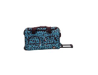 22" Rolling Multi-Pocket Duffle - Blue Leopard