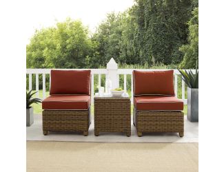 Bradenton 3Pc Outdoor Wicker Chair Set