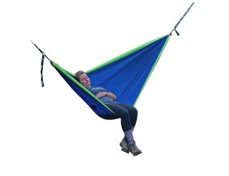 GO2 Traveler Nylon Hammock Lime/Navy