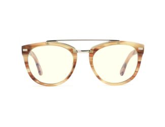 Zion  Aviator Blue Light Blocking Glasses Wooden Glasses