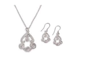 Fancy Filigree Necklace and Earring Set