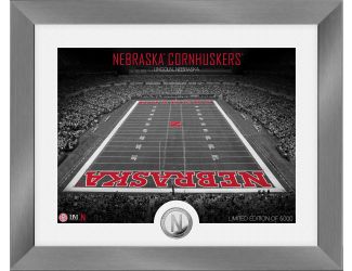University of Nebraska Cornhuskers Art Deco Stadium Silver Coin Photo Mint