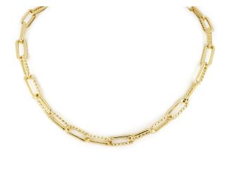 Diamante JM Large Link Necklace - Gold. 18.5" L. - Best seller! Made in America
