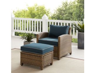 Bradenton 2Pc Wicker Outdoor Chair Set