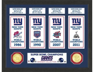 New York Giants Super Bowl Banner Collection Photo Mint