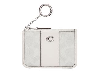 Coated Canvas Signature Mini Id Skinny - White Chalk/Silver