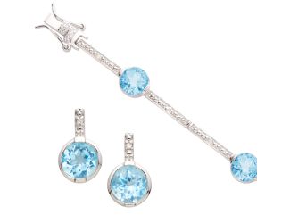 Blue Topaz Bracelet & Earring Set