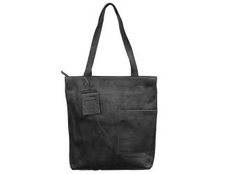 Leon Leather Tote/Shoulder Bag Black