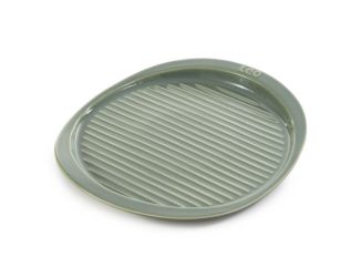 Leo Balance Stoneware  Ribbed Pizza Tray 15.75", Sage