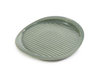 Leo Balance Stoneware  Ribbed Pizza Tray 15.75", Sage
