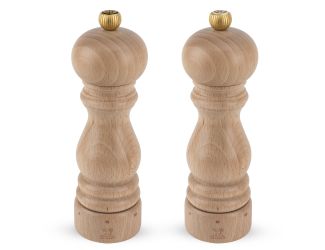 Paris U'Select 18cm Manual Salt and Pepper Mill Duo - Natural
