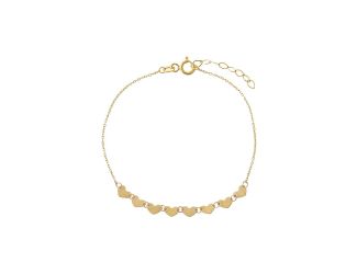 Solid Multi Hearts Chain Bracelet