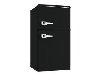 3.0 Cubic Foot Retro Compact Refrigerator w/ Freezer Black