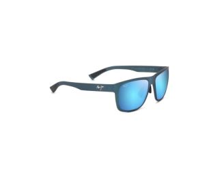 Puakea Polarized Sunglasses Teal-Blue Frame Blue Hawaii Lens