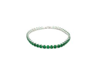 7.5" Emerald Green CZ Tennis Bracelet