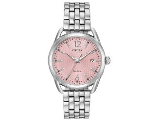 Ladies' LTR Eco-Drive Watch, Stainless Steel Case and Bracelet, Light Pink Dial