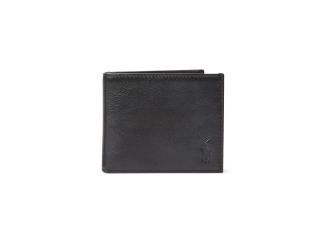 Pebbled Leather Billfold Black