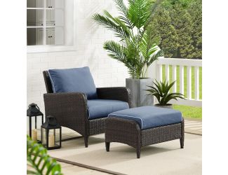 Kiawah 2Pc Outdoor Wicker Chair Set