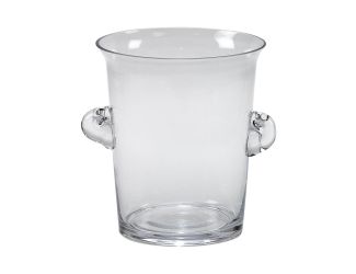 Clear Glass Ice Bucket 8.5" Ht