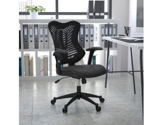 High Back Designer Black Mesh Executive Ergonomic Chair with Adjustable Arms